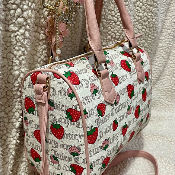 Juicy Couture Strawberry Print Satchel - Picture 5 of 8